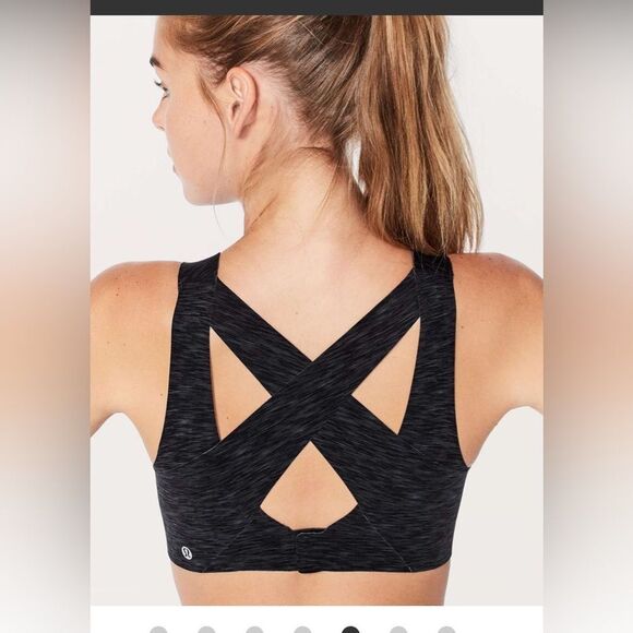 lululemon athletica Other - Lululemon Enlighten Bra Black Athletic Razor Back Size 8